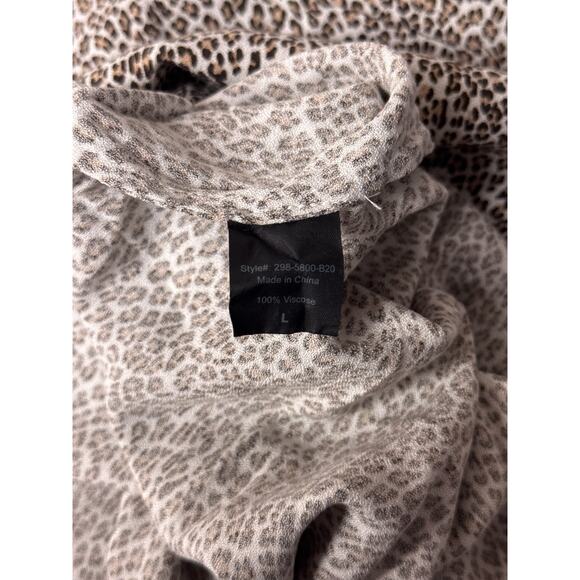 Jenni Kayne Dress Large Womens Leopard Print Short Sleeve T Shirt Style Mini - Picture 8 of 8